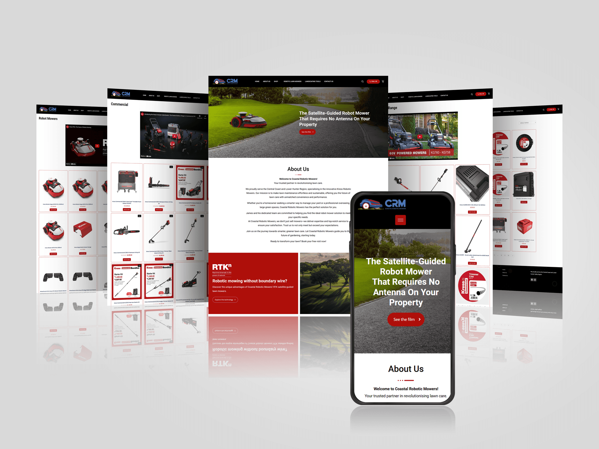 Coastal Robotic Mowers website by Digitalis Global